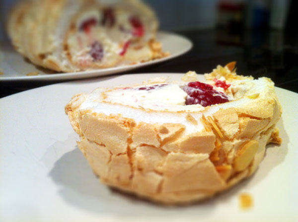 Summer Fruit Meringue Roulade