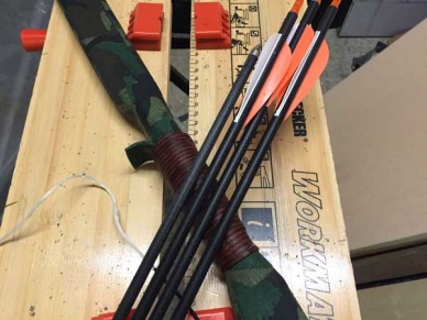 PVC pipe bow with arrows
