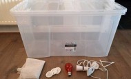 Materials for a DIY brooder